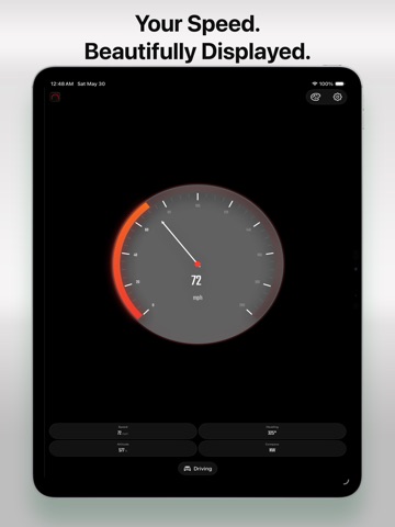 WatchMySpeed - Speedometer GPS iPad screenshot