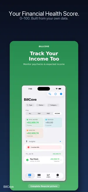BillCove: Bill Tracker screenshot 2