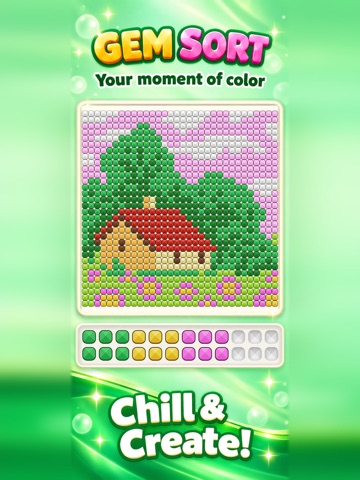 Gem Sort: Pixel Art Coloring iPad screenshot