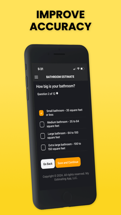 Kitchen & Bath Estimator Screenshot