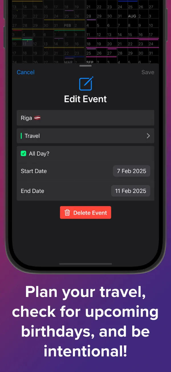 Timescape: Year Planner Screenshot 3