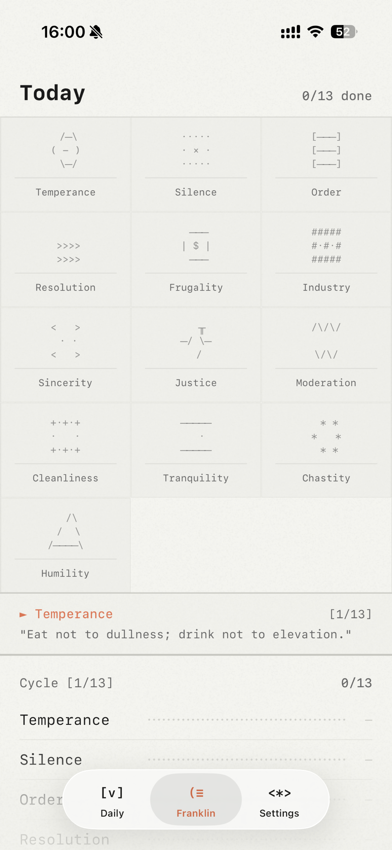 Virtue Log screenshot 5