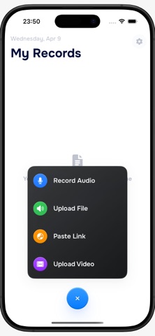 AI transcription.Audio to text screenshot