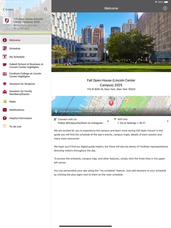 Fordham Admission Events