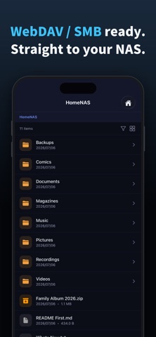 ComiNAS iPhone screenshot