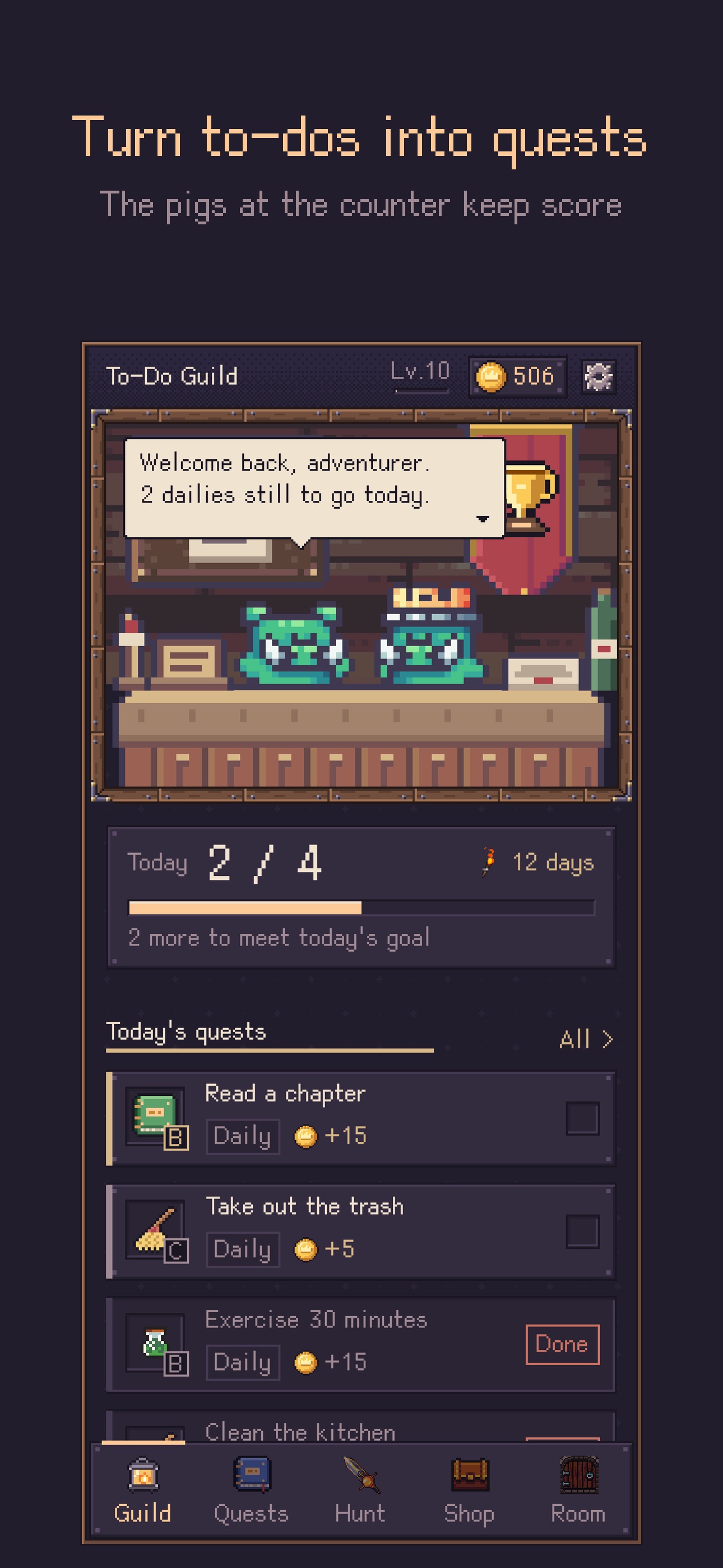 Screenshot 2 of To-Do Guild: Pixel Quest List