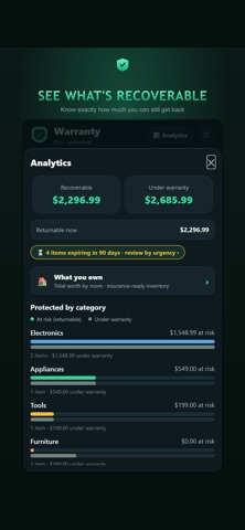 Warranty Tracker & Receipts screenshot