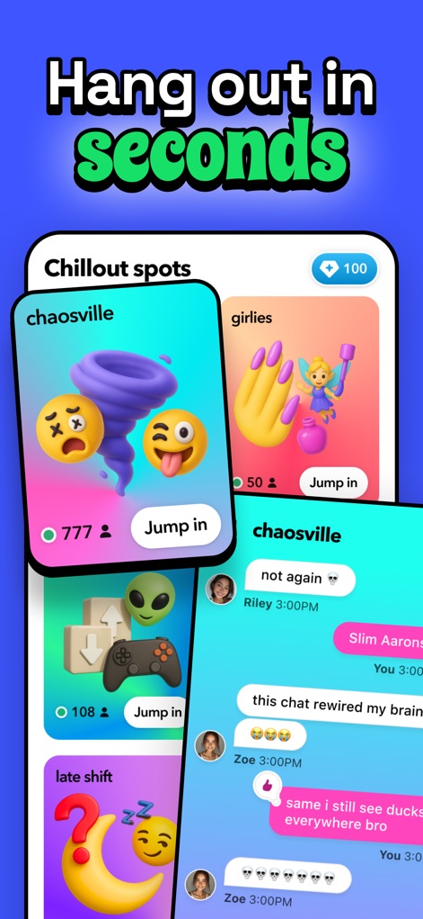 Hoop - make new friends - Salons de discussion animés