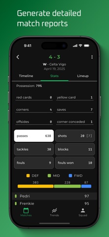 Statpad: Track Your Soccer Screenshot 2 of 4