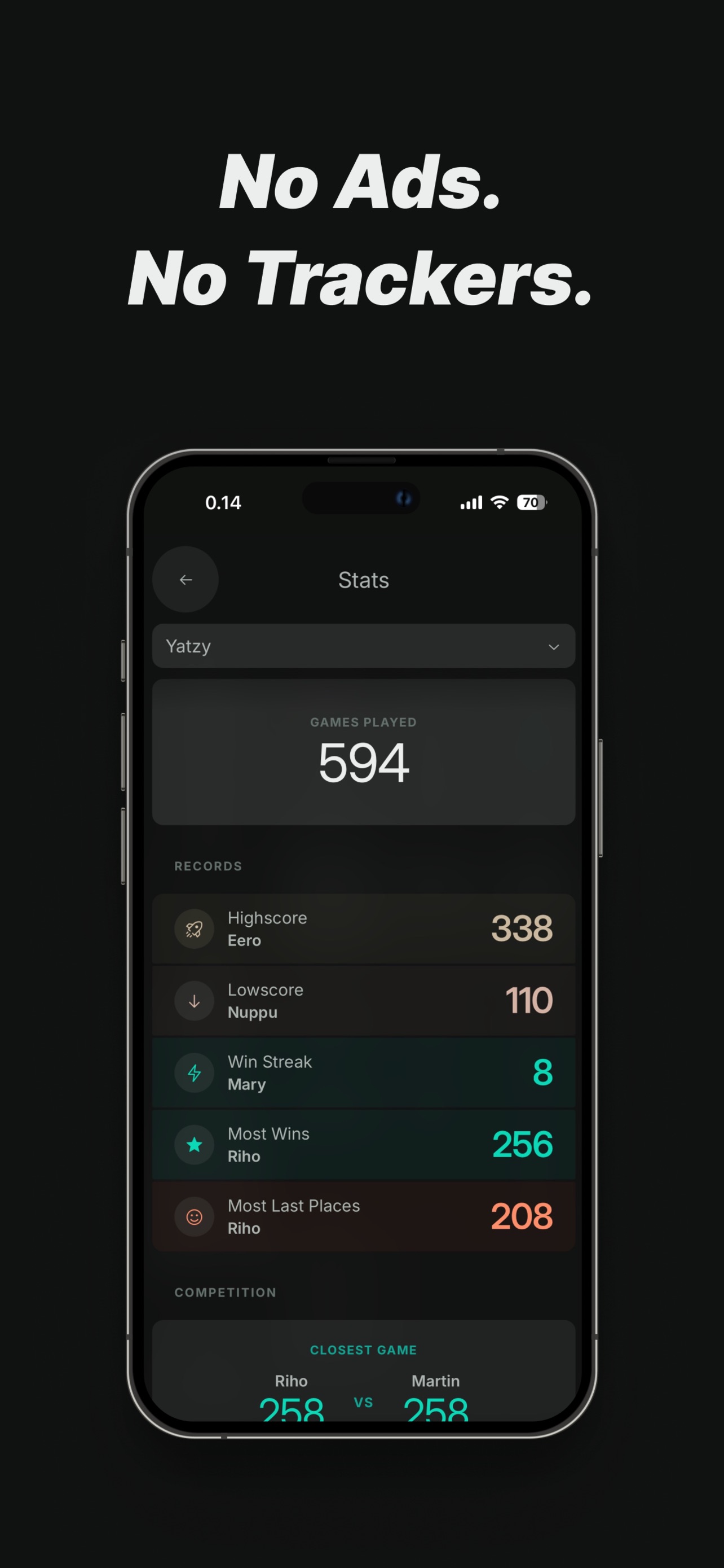 Screenshot 8 of Yatzi — Yatzy Score Tracker