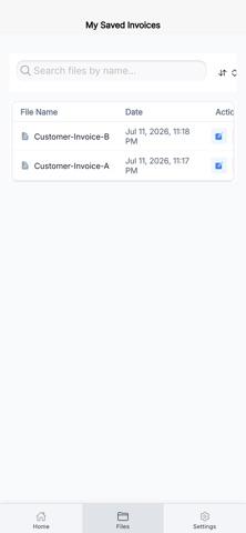 Customer Invoice iPhone screenshot