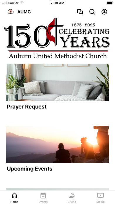 Auburn United Methodist Church app screenshot