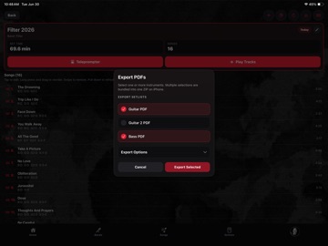 Setz iPad screenshot