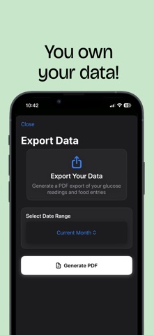 Blood Sugar Tracker - Gluco iPhone screenshot