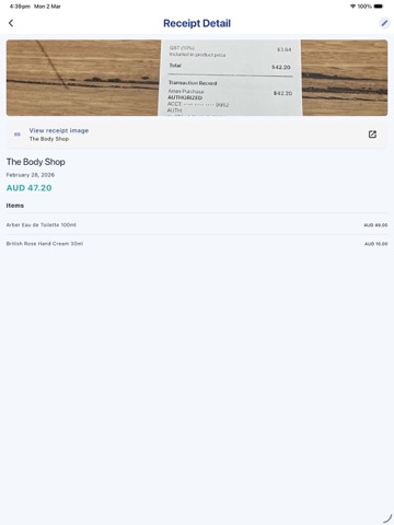 ReceiptNest: Receipt Tracker iPad screenshot