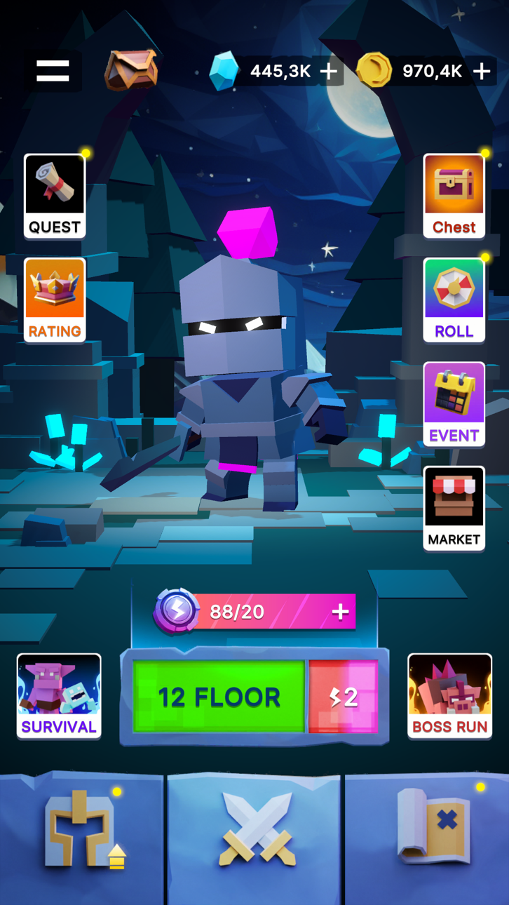 Hero Dungeon: Cube Action RPG Hack screenshot 6 - iOS game interface