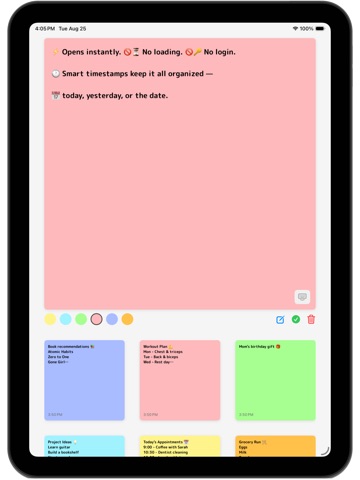 Notesy — Quick & Private Notes iPad screenshot