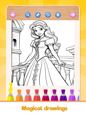Princess color fairy drawing iPad screenshot
