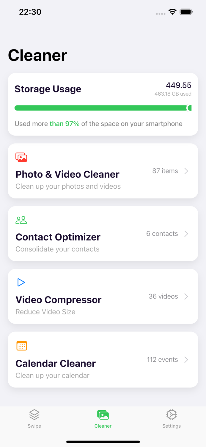 Photo Swipe Photo Cleaner App