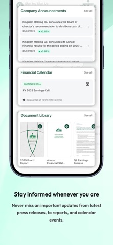 Kingdom Holding Company IR screenshot
