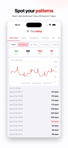 TickyTachy: Heart Rate Tracker Screenshot 2 of 9