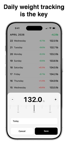 Simple Weight Tracker App Screenshot 3 of 4