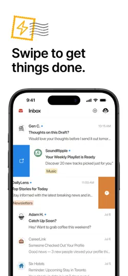 Captura de pantalla de Notion Mail en iPhone 4