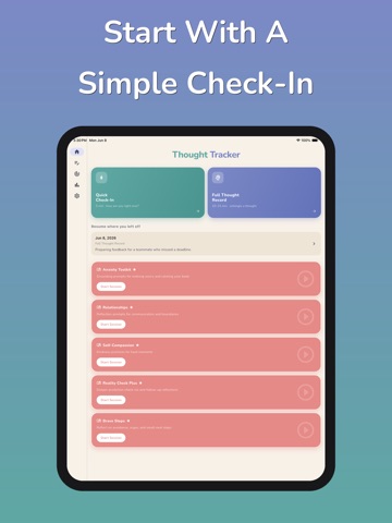 Thought Tracker CBT iPad screenshot