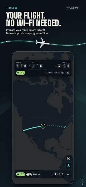 Tulpar: Offline Flight Tracker screenshot 1