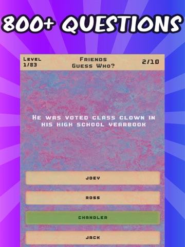 Friends Quiz Game iPad screenshot