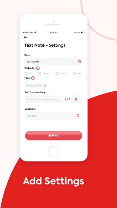 Love Notes Time Capsule iPhone screenshot 5 - Social Networking app