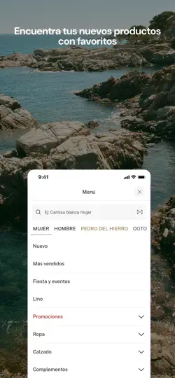 Captura de pantalla de Cortefiel en iPhone 3