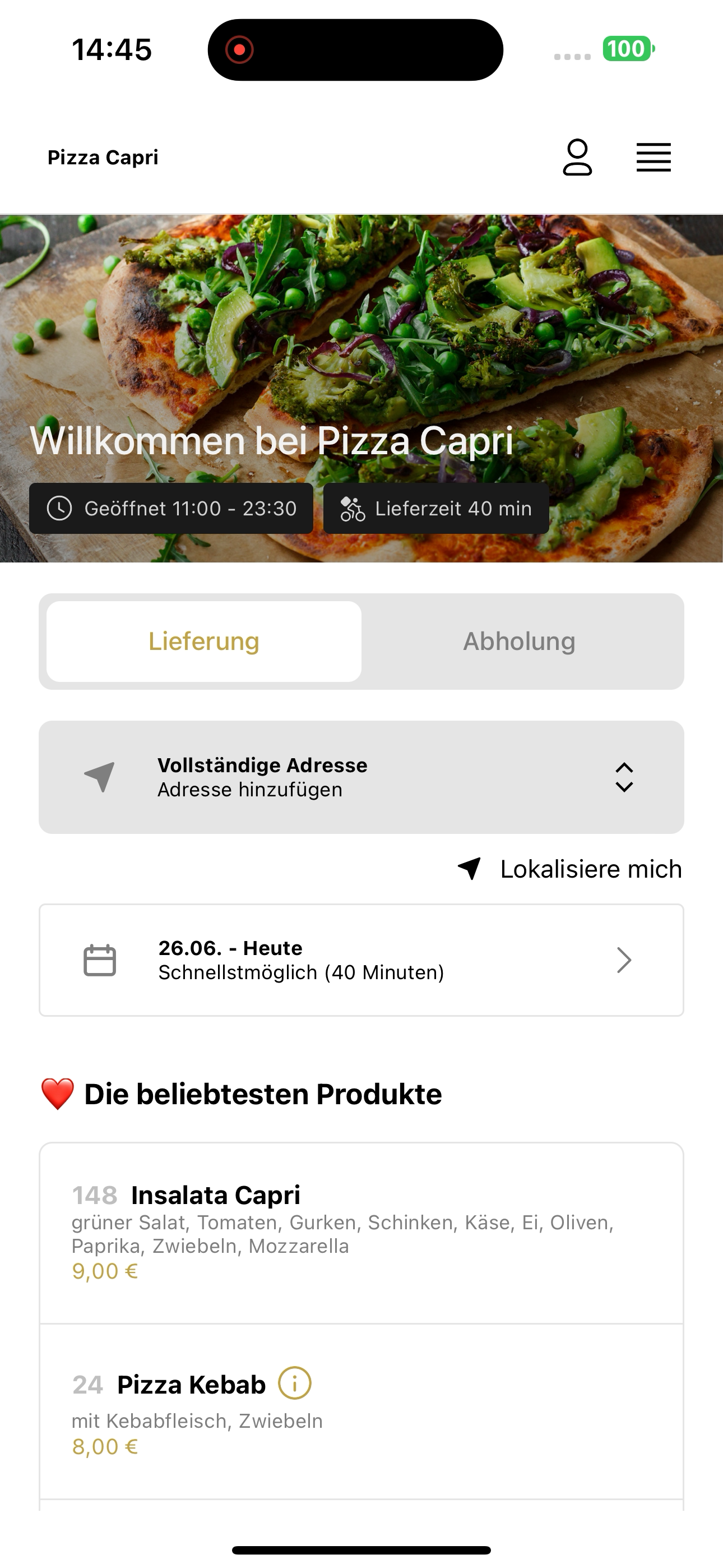 Pizza Capri