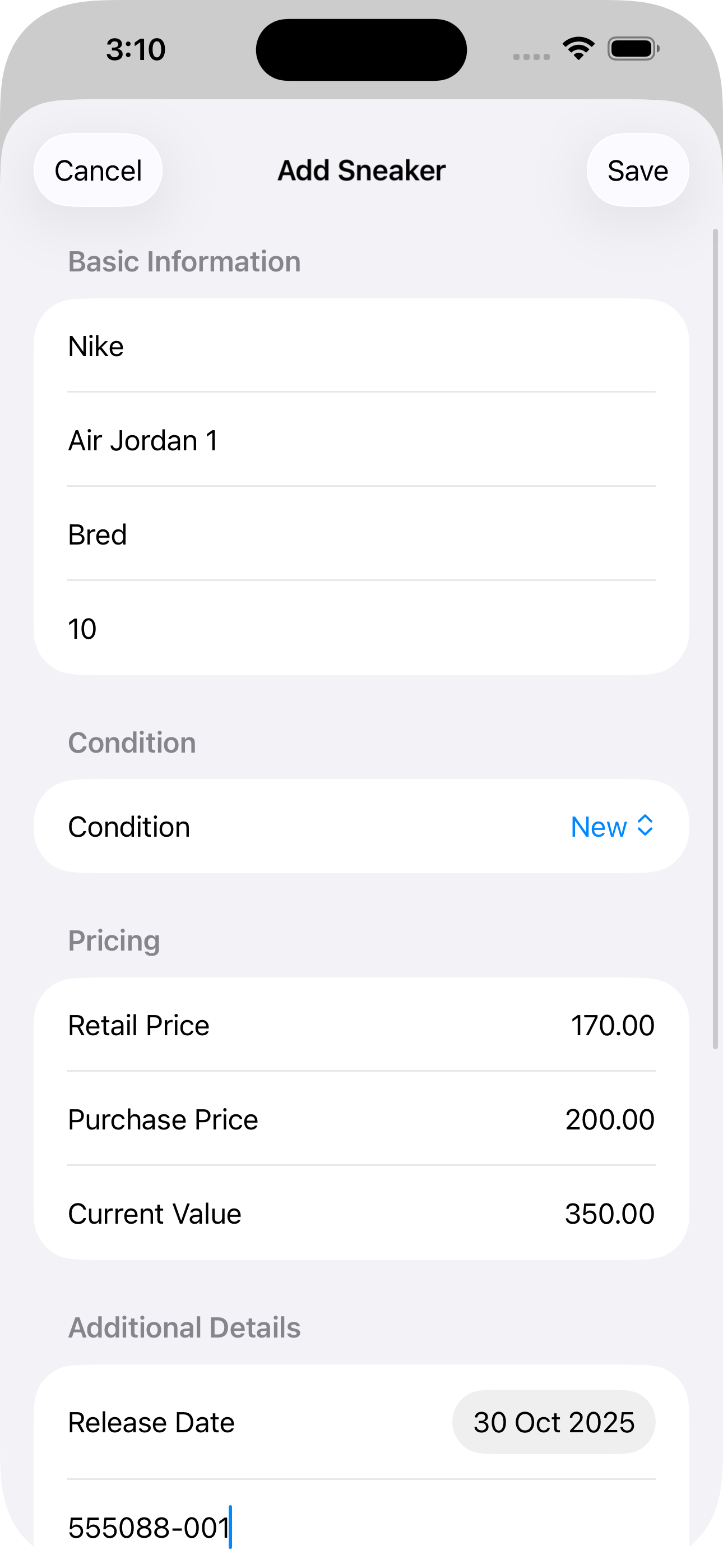 Shoebox - Sneaker Collection screenshot 3