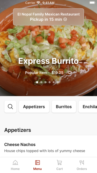 El Nopal Family Mexican iPhone screenshot 2 - Food & Drink app