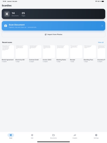 ScanDoc: PDF Scanner iPad screenshot