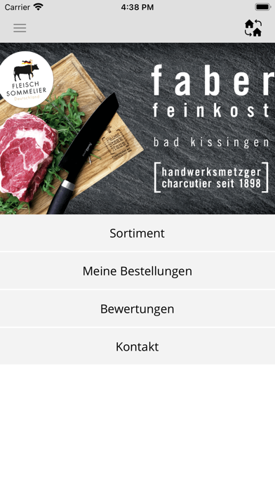 Faber BestellApp Screenshot
