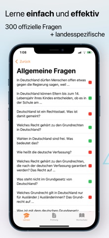 Einbürgerungstest: übersetzt screenshot