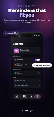 SubManager - AI Track Screenshot 5 of 5