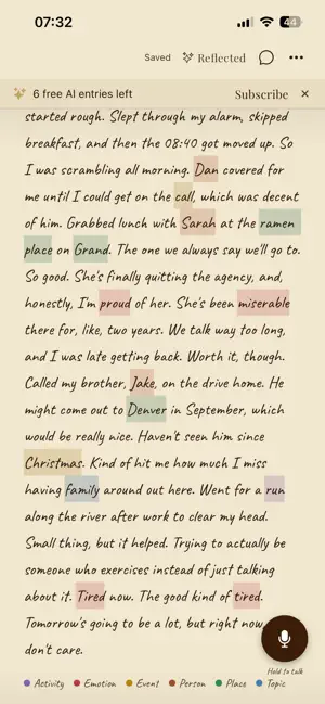 Dear me journal screenshot 3