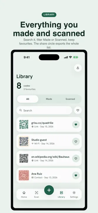 Quadrille: QR Scanner & Maker screenshot 5