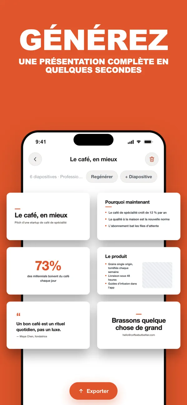 Screenshot #2 pour SlideLab: Présentation IA