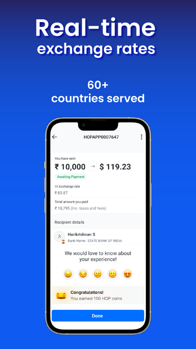 HOP Remit - Send Money Abroad Screenshot