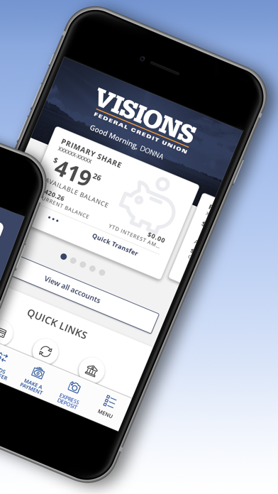 Visions FCU Mobile Screenshot