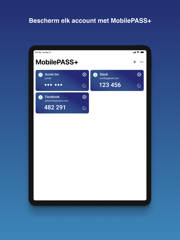 SafeNet MobilePASS+ iPad screenshot 1