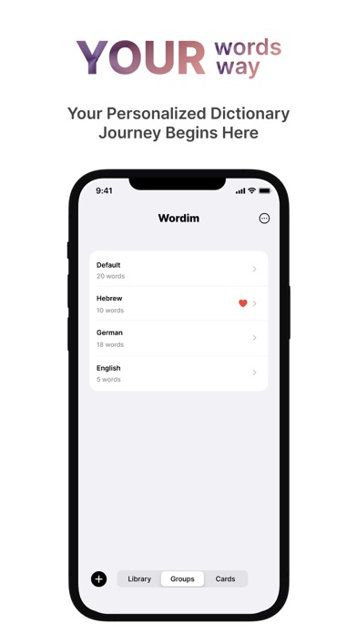 Wordim - Personal vocabulary Screenshot