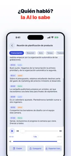 Captura de pantalla de AI Voice Recorder Pro en iPhone 3