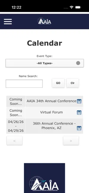 AAIA Events screenshot 2
