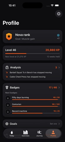 Glöd — Gym Log & Strength iPhone screenshot