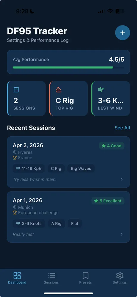 DF95 Sailboat Settings screenshot 4